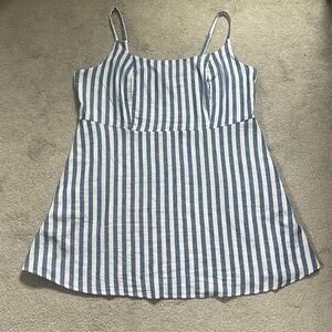 Old Navy Blue and White Textured Top